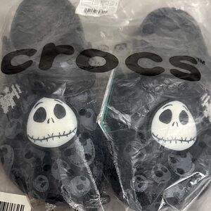 CROCS Black and White Skull Clogs